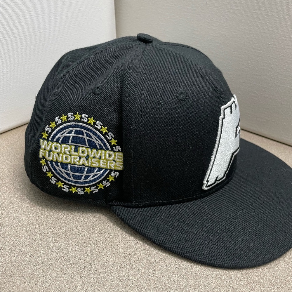 The Fundraisers Kool John Shmoplife California Staff Black Fitted 7 5/8 Hat Cap - Picture 2 of 8
